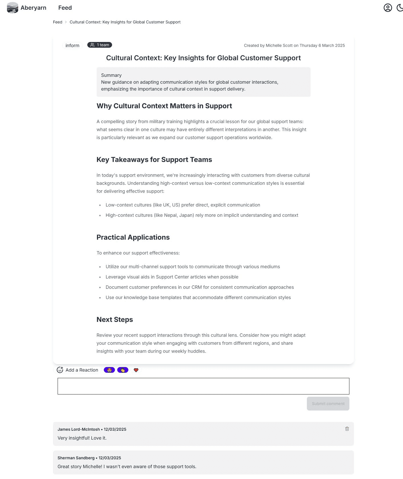 Understand what's communicated